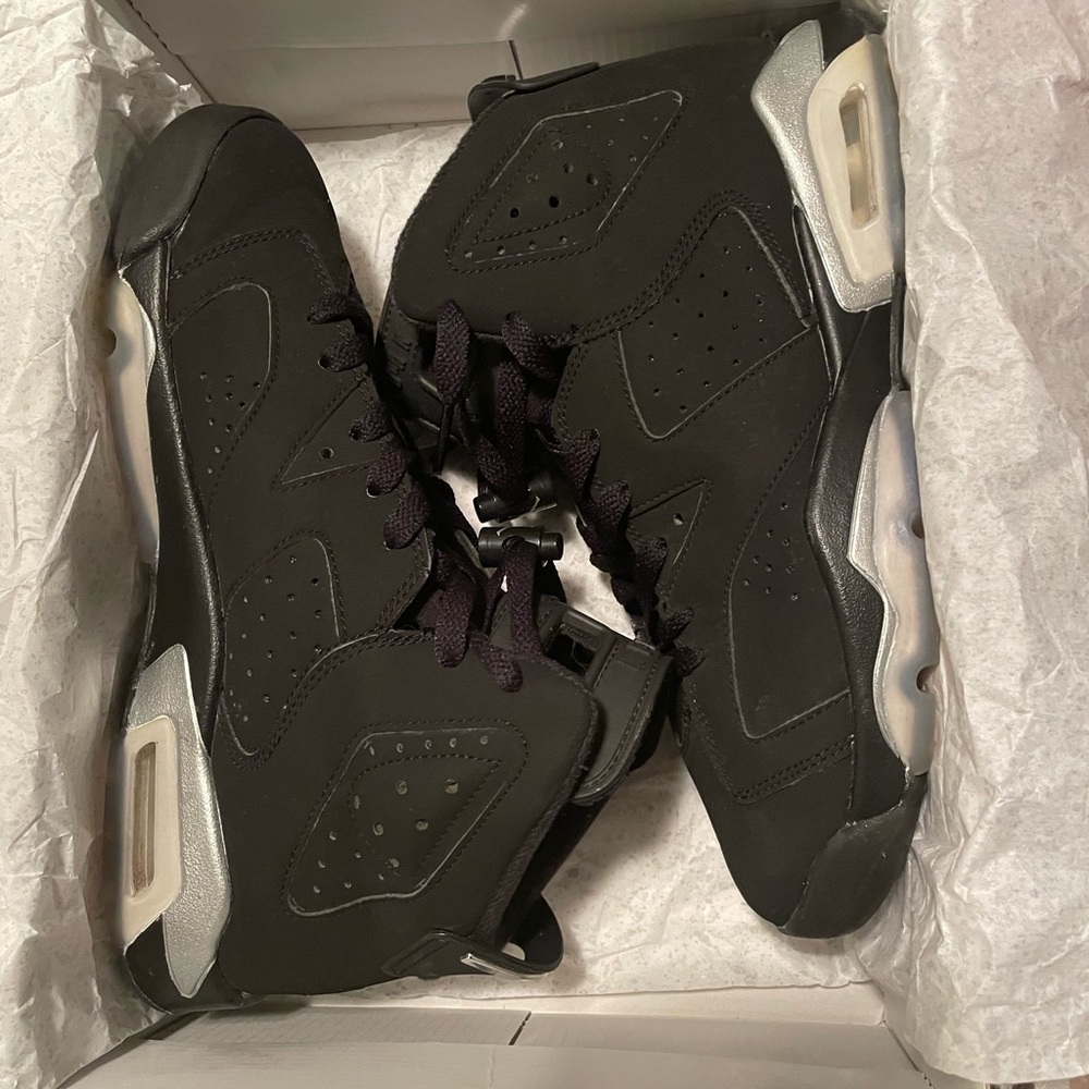 Jordan Black and Silver Sneakers
